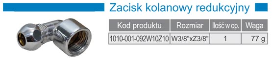 Zacisk instalacyjny kolanowy redukcyjny