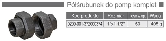 Półśrubunek żeliwny