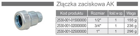 Złączka żeliwna AK