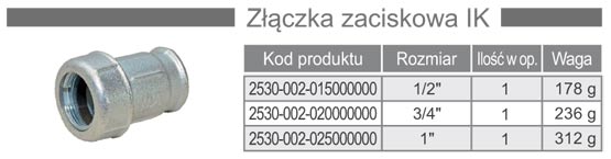 Złączka żeliwna IK